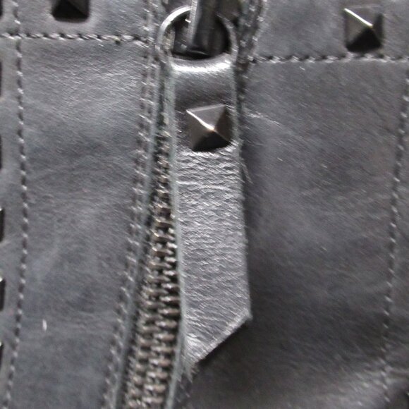 Ash "Xim" Black Leather Studded Lace Up Combat Boots Sz.9/39 - Picture 11 of 13